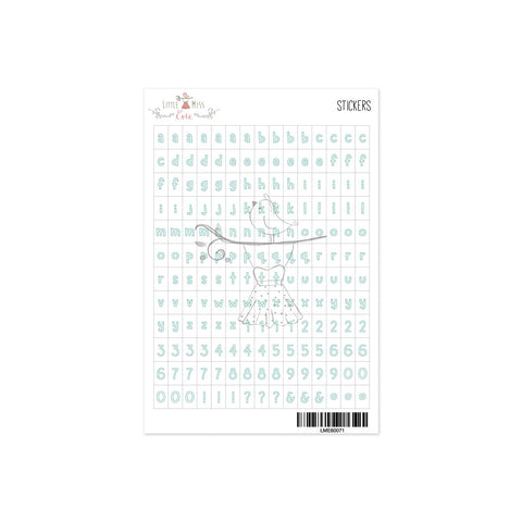 Alphabet Stickers Project Pepernoot Teal