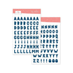 Alphabet Stickers Spooky Things - Navy