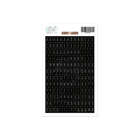Alphabet Stickers Thin Black