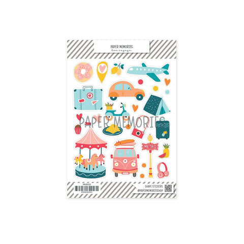 Clear Shape Stickers Summer Memories - Bon Voyage