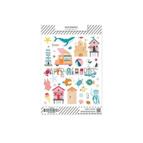 Clear Shape Stickers Summer Memories - Sandy Toes 2.0