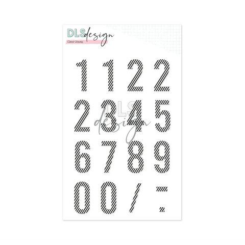 Clear Stamp Gilmo Big Numbers Striped