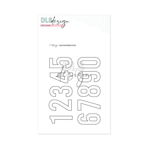 Clear Stamp Gilmo Mega Numbers Outline