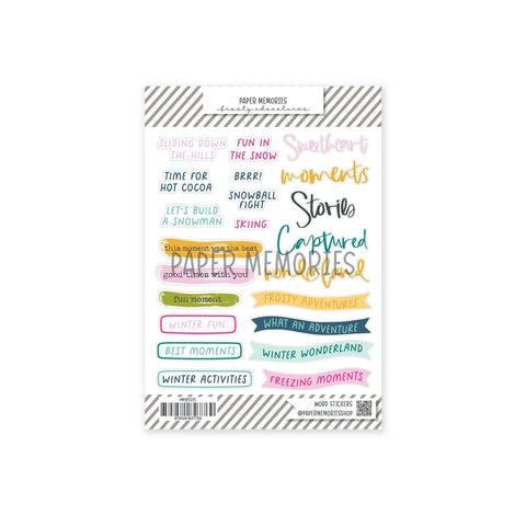 Contour Word Stickers Winter Memories - Frosty Adventures