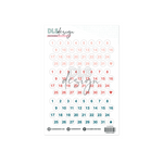 Date Stickers Coral & Denim