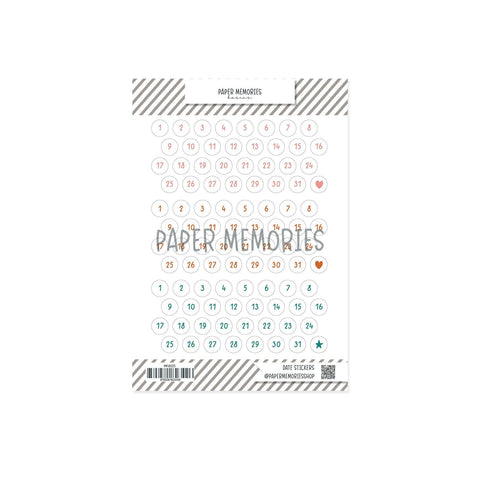 Date Stickers Fall Memories