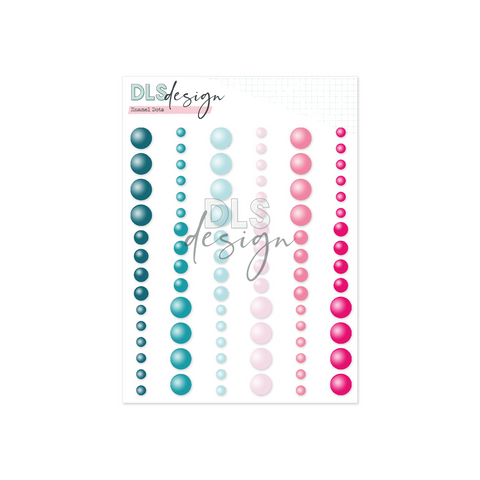 Enamel Dots Pink & Blue