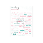Ephemera Basic Words Pink & Peacock