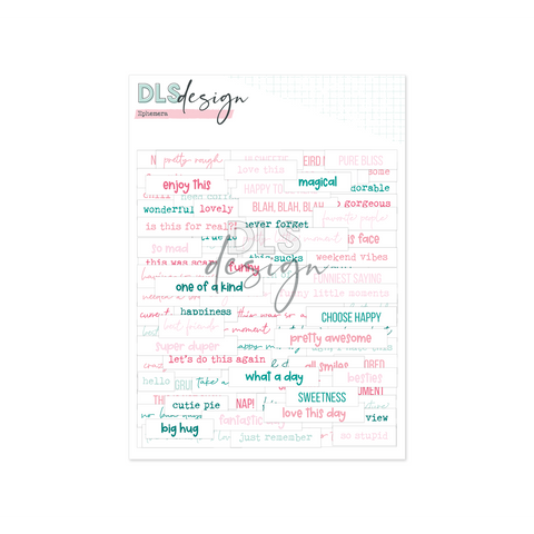 Ephemera Basic Words Pink & Peacock