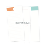 Life Story Insert 3x8" - Basic Inserts - Coral, Papaya and Sky Blue