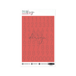 Number Stickers Big Chloe Deep Coral