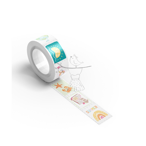 Post Stamp Washi Summer Stories Shapes
