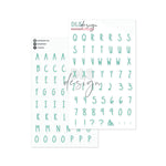 Puffy Stickers Alphabet Turquoise