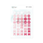 Puffy Stickers Flags Pink