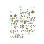 Puffy Stickers Gold Foil Words