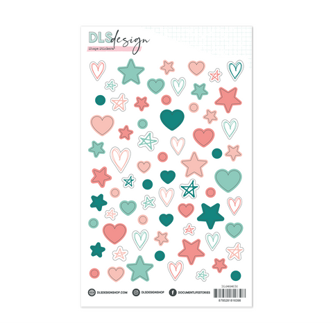 Shape Stickers Hearts & Stars