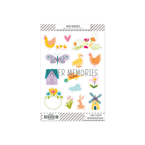 Shape Stickers Spring Memories