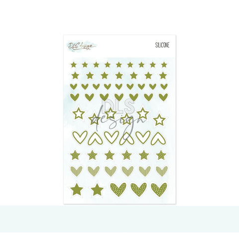 Silicone Essentials Mini Shapes Green