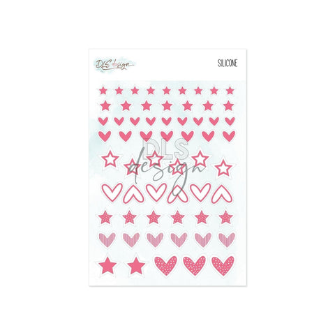 Silicone Essentials Mini Shapes Pink