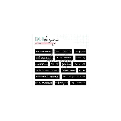 Silicone Essentials Words Black and White