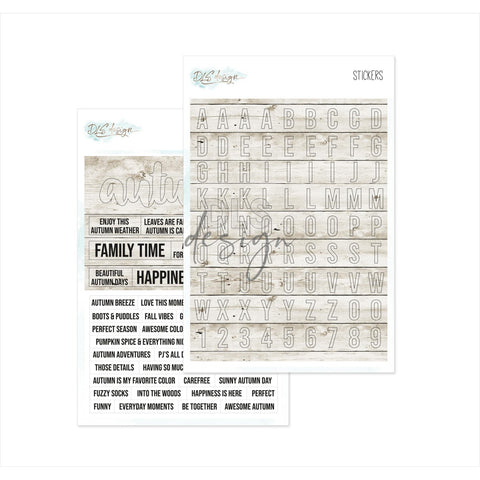 Sticker Set ABC and Words Woodland