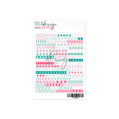 Stickers Iconen Pink & Peacock