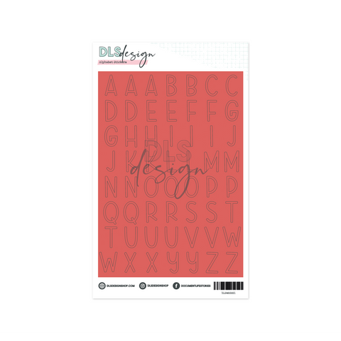 Vinyl Stickers Big Chloe ABC Deep Coral