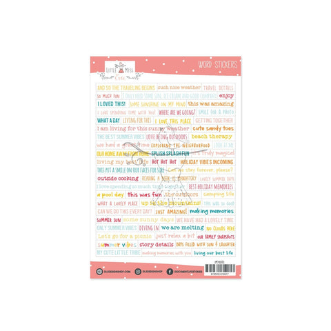 Vinyl Word Stickers Summer Stories 2023 ENG