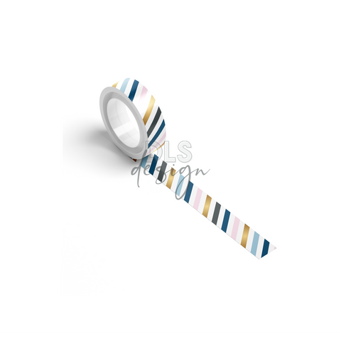 Washi Tape Foil Diagonal Stripes