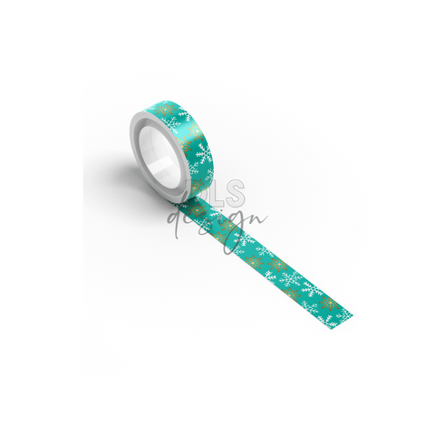 Washi Tape Gold Foil Snowflakes