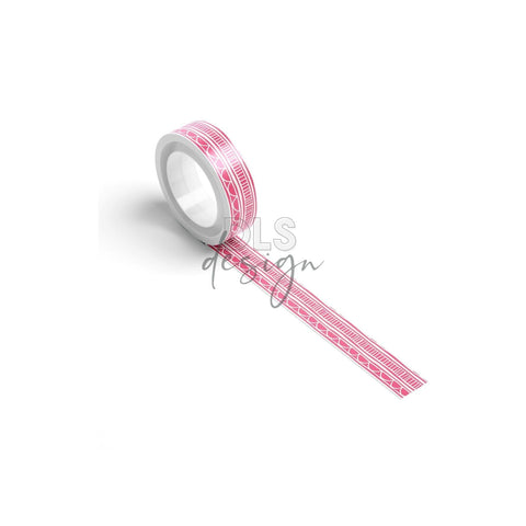 Washi Tape Lines & Bows Rose Pink