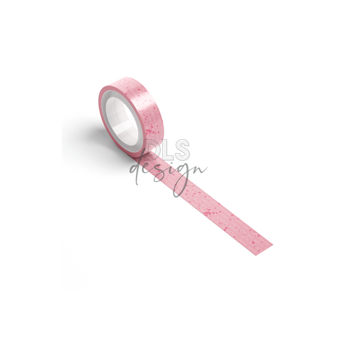 Washi Tape Pink Script & Splatters