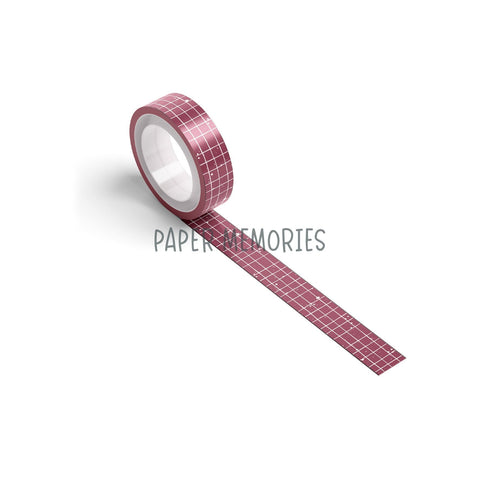 Washi Tape - Winter Memories - Dark Purple - Grid