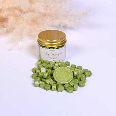 Wax Beads Apple Green - Pearlescent