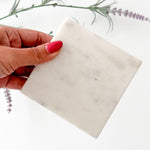 Wax Seal Marble Coaster Square