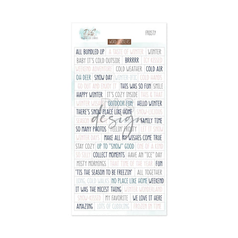 Word Stickers Frosty