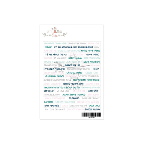 Word Stickers Pets