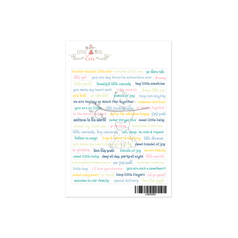 Word Stickers: Twinkle Twinkle Little Star