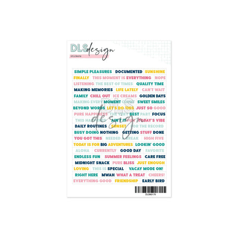 Word stickers Simple Pleasures