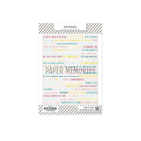 Word stickers Summer Memories NL