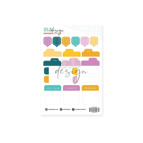 Writable Journaling Shape Stickers Radiant