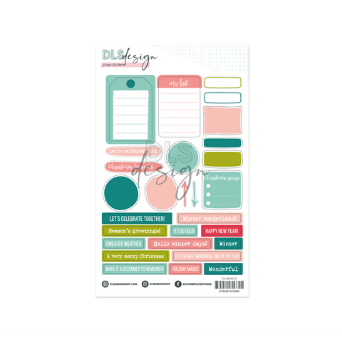 Writable Shape Stickers December Stories Journaling