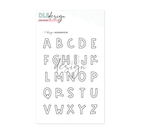 Clear Stamp Alphabet Mason Medium Outline