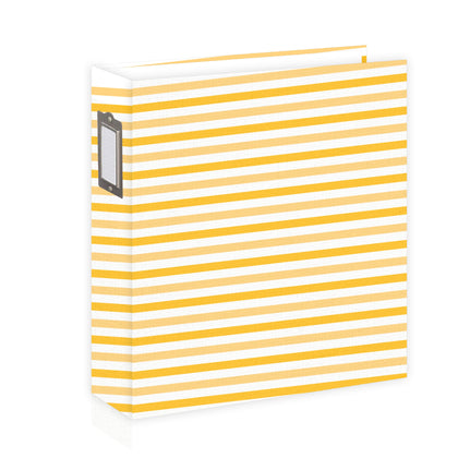 Chipboard album 6x8 Yellow Stripes