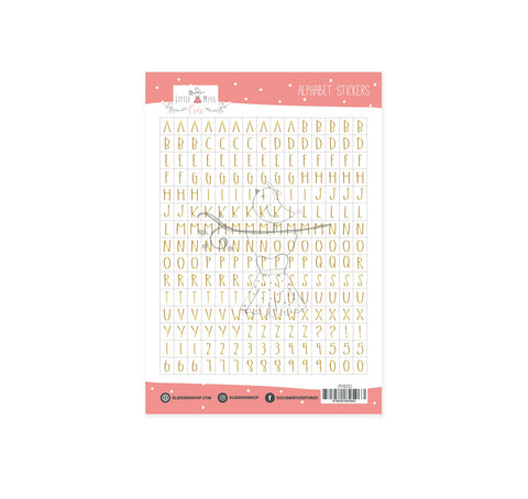 Alphabet Stickers Moris Gold