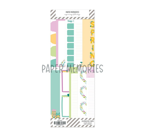 Journaling Cards 3x8" Spring Memories - Spring Fling