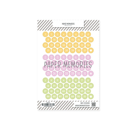 Date Stickers Spring Memories