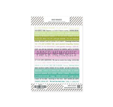 Word Stickers Spring Memories