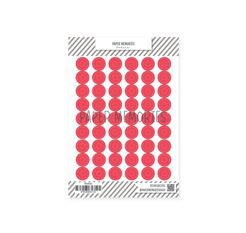 Vinyl Reinforcers Stickers Bright Red