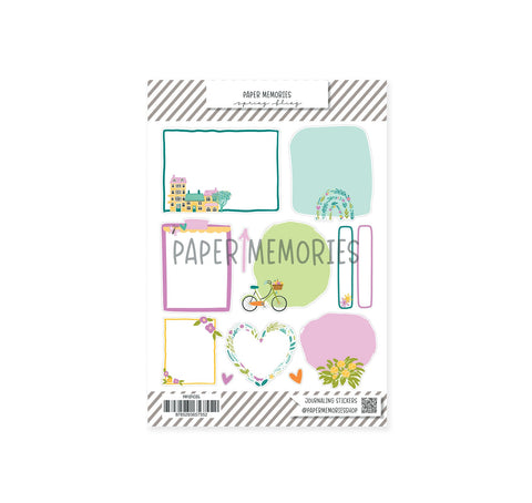 Journaling Shape Stickers Spring Memories - Spring Fling